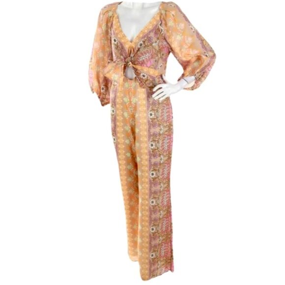 Sandro Patterned Jumpsuit - Size 36 - Picture 1 of 2